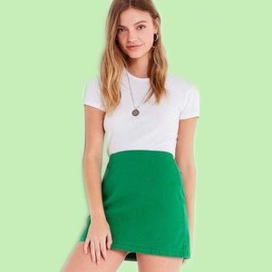 urban outfitters Emerald green zip up skirt